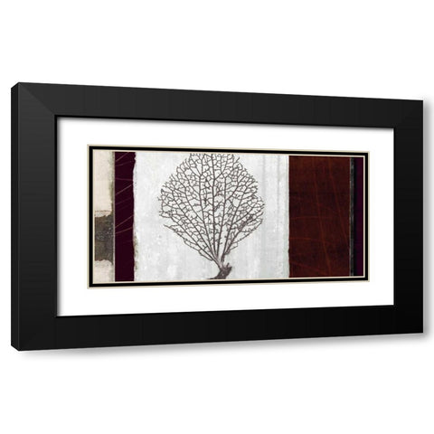 Coral II Black Modern Wood Framed Art Print with Double Matting by Li-Leger, Noah