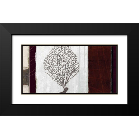 Coral II Black Modern Wood Framed Art Print with Double Matting by Li-Leger, Noah