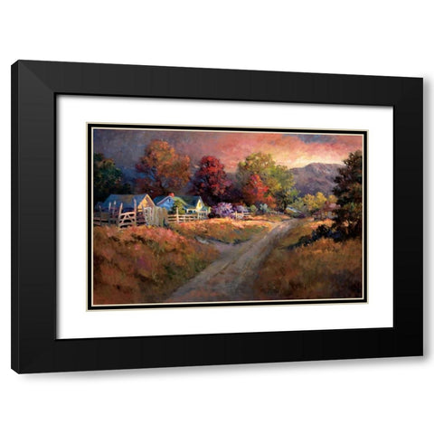 Rural Vista I Black Modern Wood Framed Art Print with Double Matting by Lund, Nancy