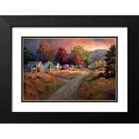 Rural Vista I Black Modern Wood Framed Art Print with Double Matting by Lund, Nancy