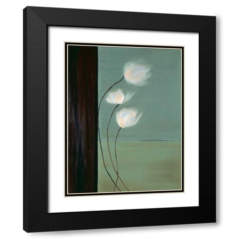 Aqua Breeze I Black Modern Wood Framed Art Print with Double Matting by Parker, Karen Lorena