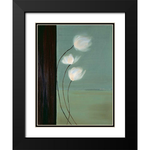 Aqua Breeze I Black Modern Wood Framed Art Print with Double Matting by Parker, Karen Lorena