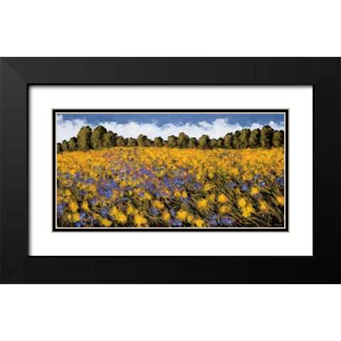 Fields of Gold Black Modern Wood Framed Art Print with Double Matting by Leidenfrost, Wayne