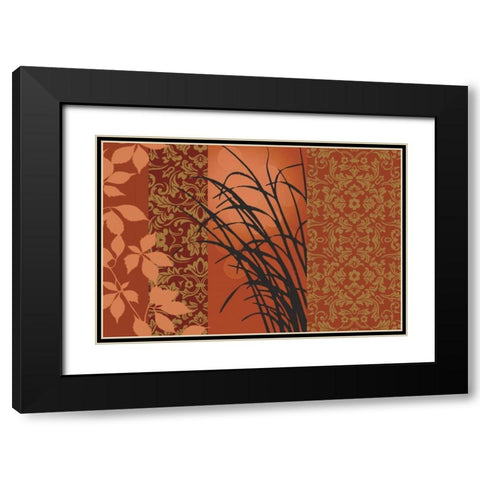 Decorative Autumn Black Modern Wood Framed Art Print with Double Matting by Aparicio, Edward