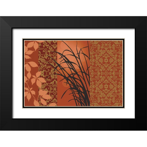 Decorative Autumn Black Modern Wood Framed Art Print with Double Matting by Aparicio, Edward