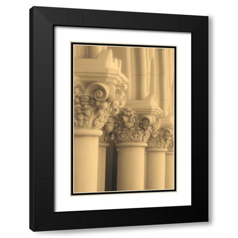 Column III Black Modern Wood Framed Art Print with Double Matting by Gilboa, Marina Drasnin
