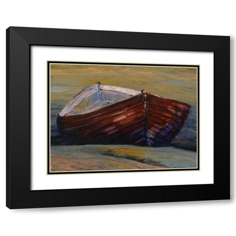 Elly bay Black Modern Wood Framed Art Print with Double Matting by Lovelace, Kent