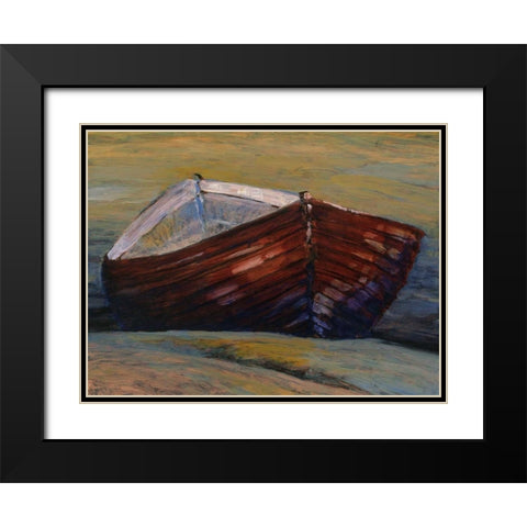 Elly bay Black Modern Wood Framed Art Print with Double Matting by Lovelace, Kent