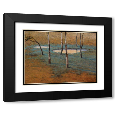 Marais Black Modern Wood Framed Art Print with Double Matting by Lovelace, Kent