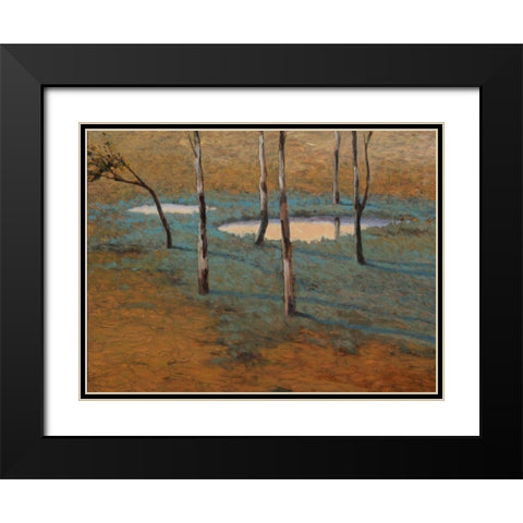 Marais Black Modern Wood Framed Art Print with Double Matting by Lovelace, Kent