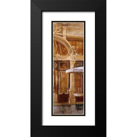 Cafe Majestic II Black Modern Wood Framed Art Print with Double Matting by Martin, Noemi