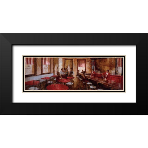 El Floridita Black Modern Wood Framed Art Print with Double Matting by Martin, Noemi