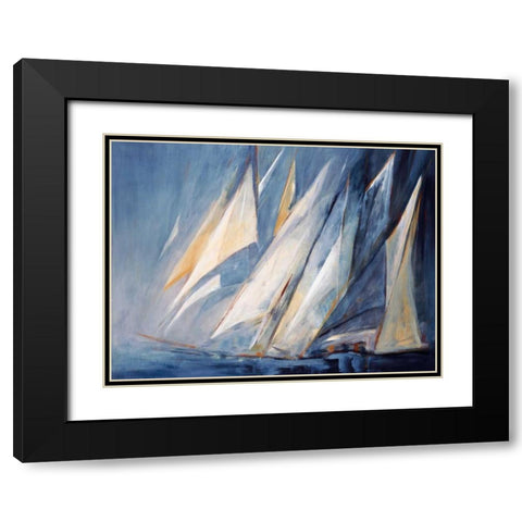 Against the Wind Black Modern Wood Framed Art Print with Double Matting by Torres, Maria Antonia