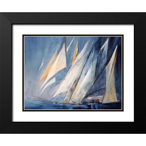 Against the Wind Black Modern Wood Framed Art Print with Double Matting by Torres, Maria Antonia