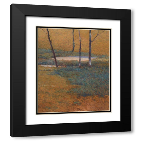 Island Pond Black Modern Wood Framed Art Print with Double Matting by Lovelace, Kent