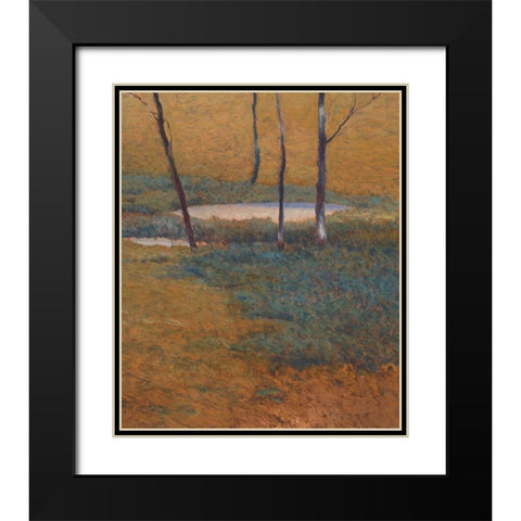 Island Pond Black Modern Wood Framed Art Print with Double Matting by Lovelace, Kent