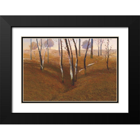 French Oaks Black Modern Wood Framed Art Print with Double Matting by Lovelace, Kent