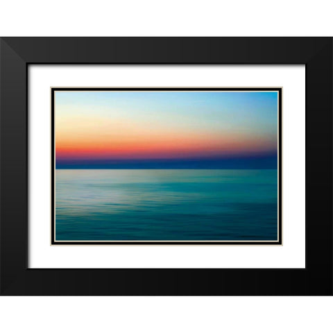 Quiet Waters I Black Modern Wood Framed Art Print with Double Matting by Rehner, John