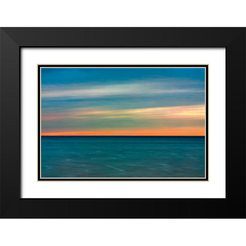 Quiet Waters II Black Modern Wood Framed Art Print with Double Matting by Rehner, John