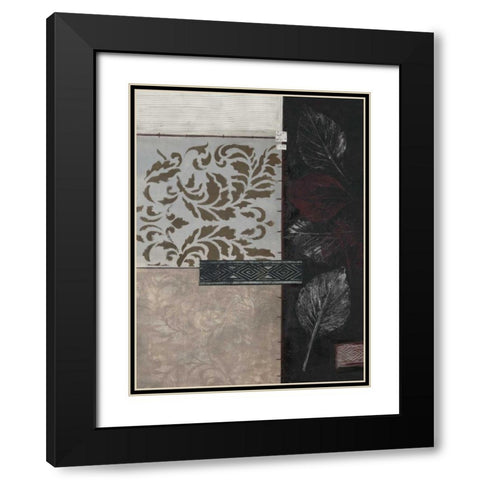 Silver Damask II Black Modern Wood Framed Art Print with Double Matting by Tunick, Connie