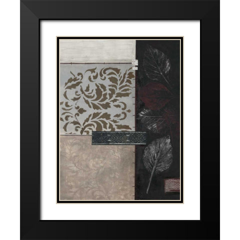 Silver Damask II Black Modern Wood Framed Art Print with Double Matting by Tunick, Connie