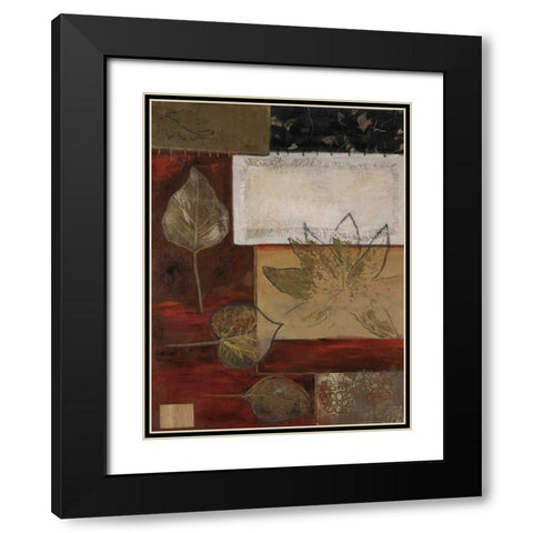Burlap and Gold I Black Modern Wood Framed Art Print with Double Matting by Tunick, Connie