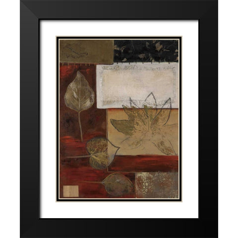 Burlap and Gold I Black Modern Wood Framed Art Print with Double Matting by Tunick, Connie