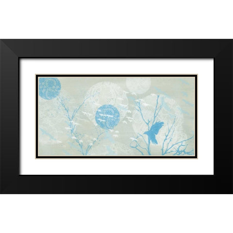 Flutterby III Black Modern Wood Framed Art Print with Double Matting by Wood, Arleigh