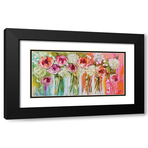 Tangerine Tango Black Modern Wood Framed Art Print with Double Matting by Brooks, Amanda J.