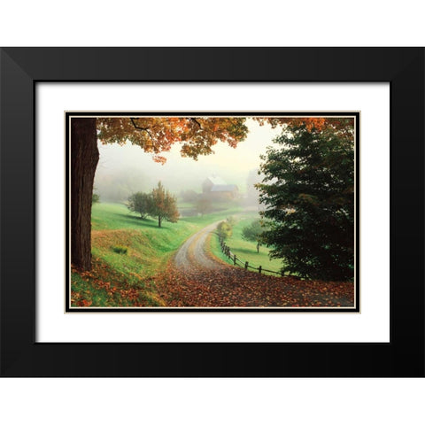 Sleepy Hollow Farm Black Modern Wood Framed Art Print with Double Matting by Cahill, Michael