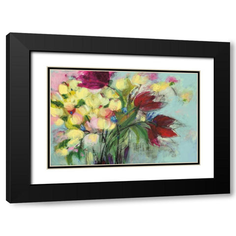 Wendyand#8217;s Bouquet Black Modern Wood Framed Art Print with Double Matting by Eider, Georgia