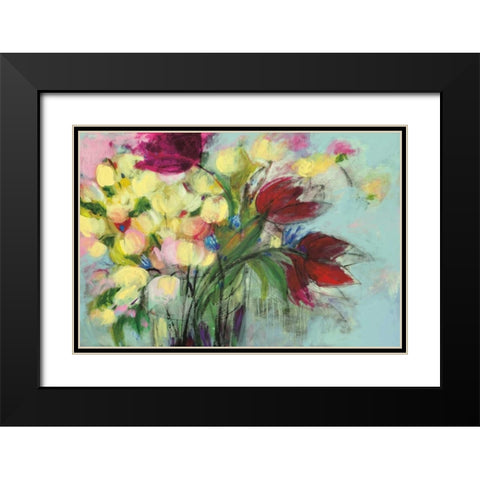 Wendyand#8217;s Bouquet Black Modern Wood Framed Art Print with Double Matting by Eider, Georgia