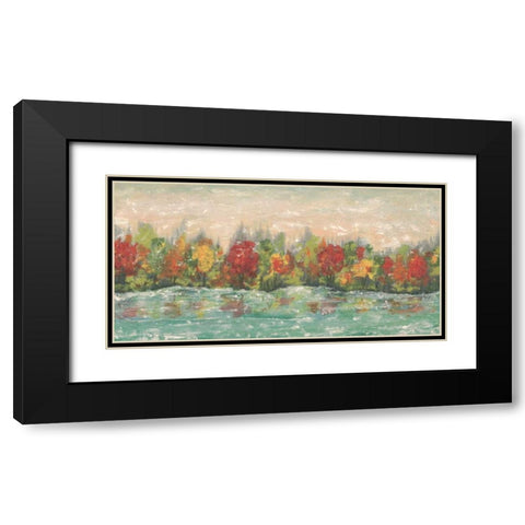 Impressions Black Modern Wood Framed Art Print with Double Matting by Fontaine, Stephane
