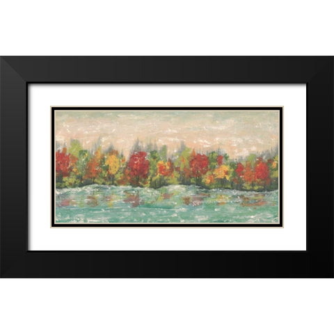 Impressions Black Modern Wood Framed Art Print with Double Matting by Fontaine, Stephane