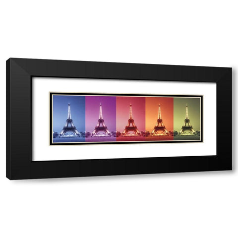 Paris Colors Black Modern Wood Framed Art Print with Double Matting by Frank, Assaf