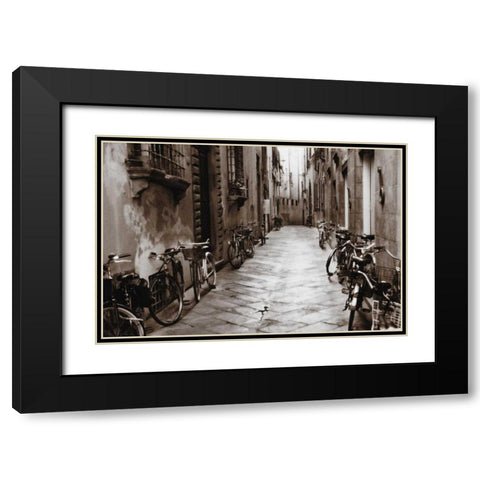 Lucca Bikes Black Modern Wood Framed Art Print with Double Matting by Pahl, Janel
