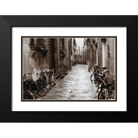 Lucca Bikes Black Modern Wood Framed Art Print with Double Matting by Pahl, Janel