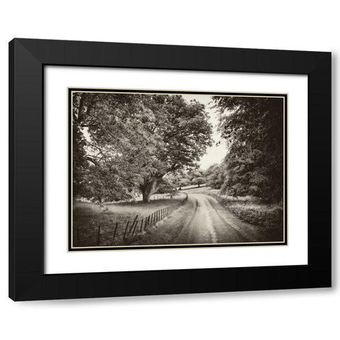 Country Roads Black Modern Wood Framed Art Print with Double Matting by Pahl, Janel