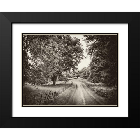 Country Roads Black Modern Wood Framed Art Print with Double Matting by Pahl, Janel