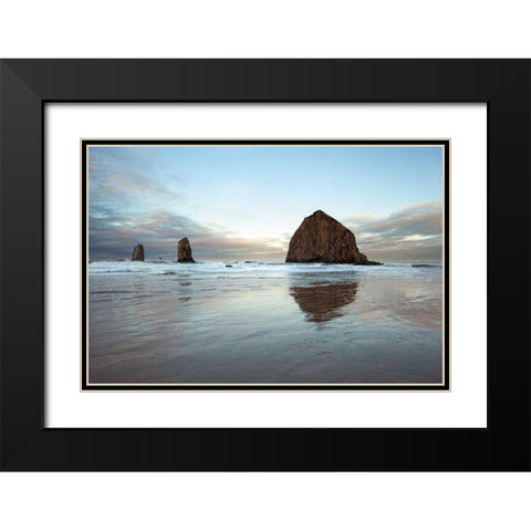 Perfect Calm Black Modern Wood Framed Art Print with Double Matting by Pahl, Janel