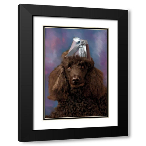 Lady Pood Black Modern Wood Framed Art Print with Double Matting by Pahl, Janel