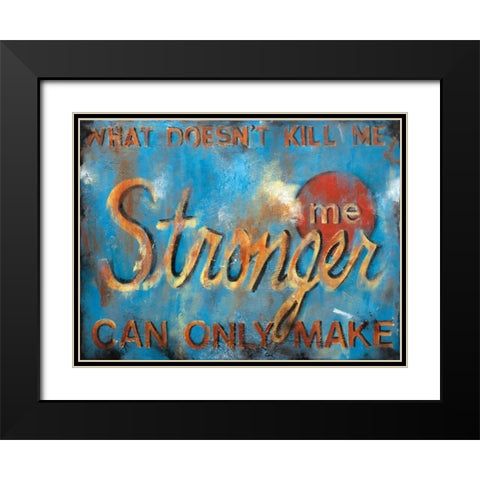 What Doesnt Kill Me Black Modern Wood Framed Art Print with Double Matting by Pasion, Wani