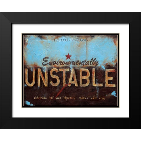Environmentally Unstable Black Modern Wood Framed Art Print with Double Matting by Pasion, Wani