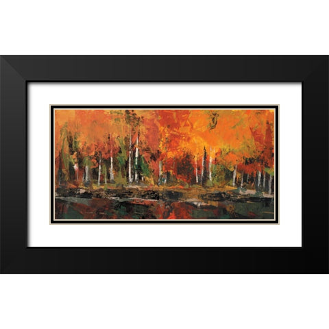 Shore Section Black Modern Wood Framed Art Print with Double Matting by Shire, Martin