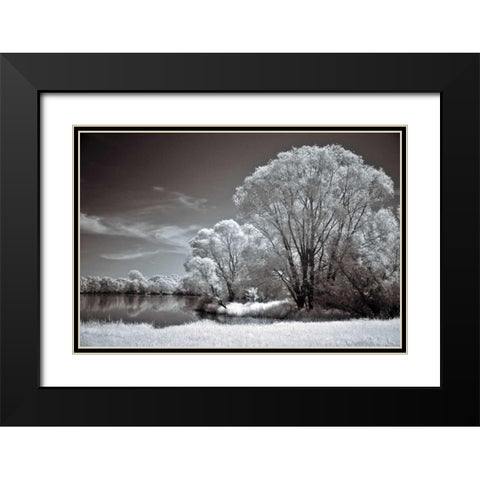 And Quiet Black Modern Wood Framed Art Print with Double Matting by Szilagyi, Ily