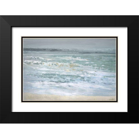 Spindrift Black Modern Wood Framed Art Print with Double Matting by Gold, Caroline