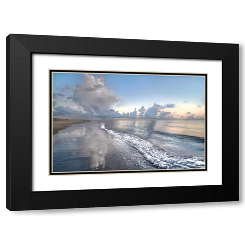 Quiet Morning Black Modern Wood Framed Art Print with Double Matting by Celebrate Life Gallery,