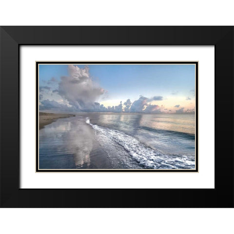 Quiet Morning Black Modern Wood Framed Art Print with Double Matting by Celebrate Life Gallery,