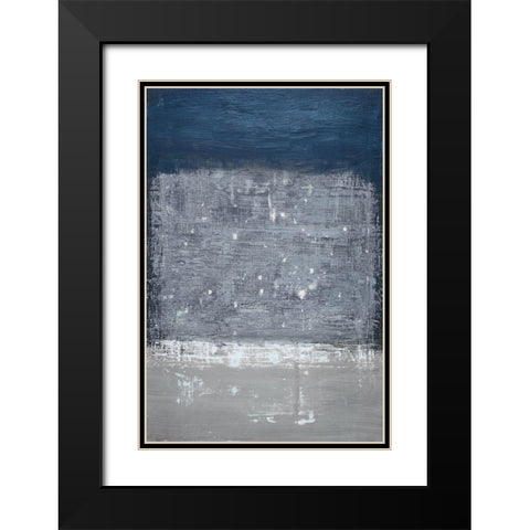 Astral Blues Black Modern Wood Framed Art Print with Double Matting by Gold, Caroline