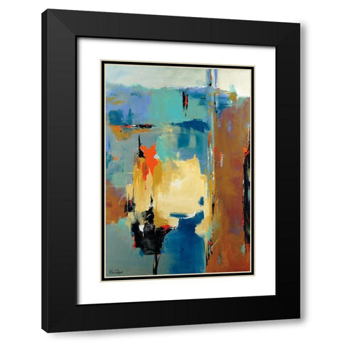 Waterfall Black Modern Wood Framed Art Print with Double Matting by Jackson, Victoria